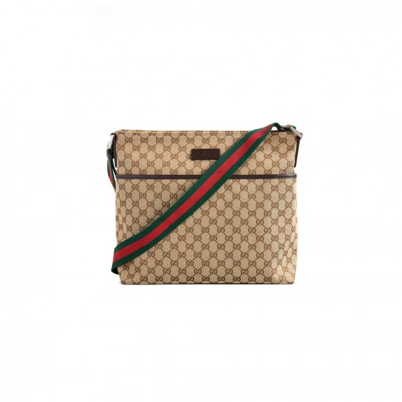 (image for) GUCCI GG CANVAS MESSENGER CROSSBODY BAG 189751 (34*34*11cm)