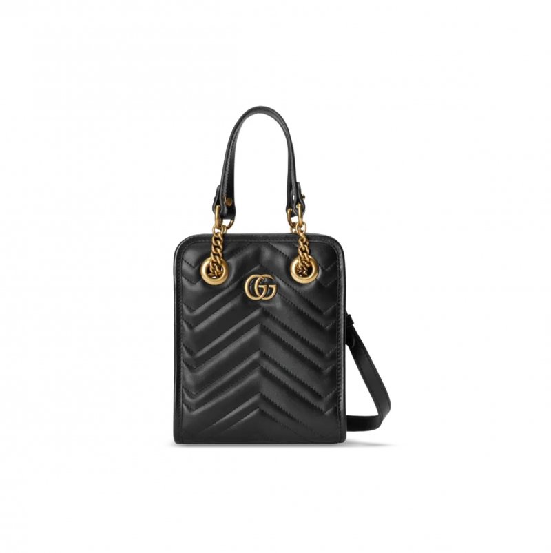 (image for) GUCCI GG MARMONT MATELASSÉ MINI BAG 696123 (19*16*7cm）