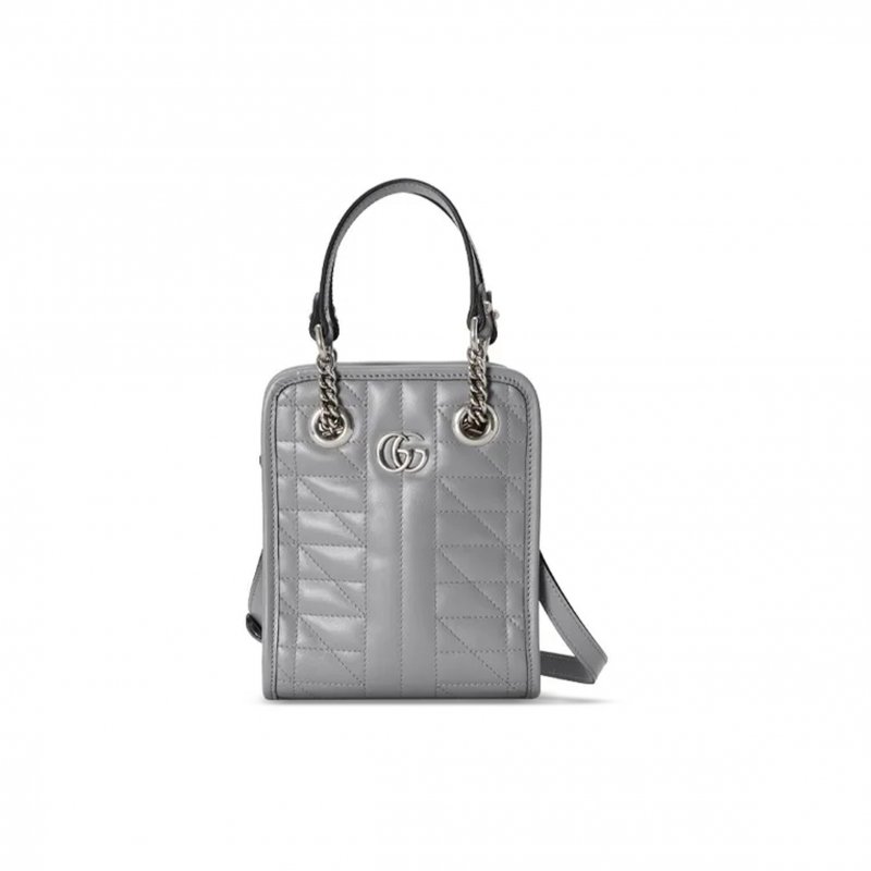 (image for) GUCCI GG MARMONT MATELASSÉ MINI BAG 696123 (19*16*7cm）