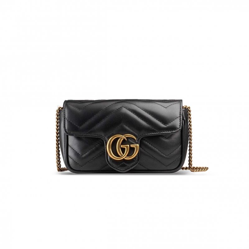 (image for) GUCCI GG MARMONT MATELASSÉ LEATHER SUPER MINI BAG 751526 (21*12*5cm)
