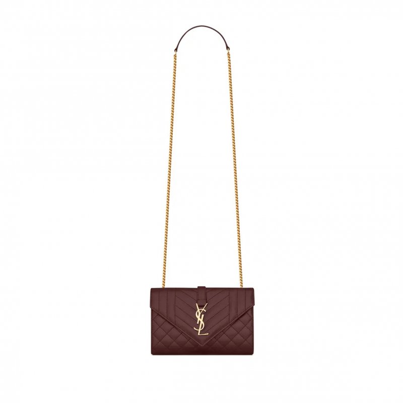 (image for) YSL ENVELOPE SMALL IN QUILTED GRAIN DE POUDRE EMBOSSED LEATHER 600195BOW916475 (21*13*6cm)