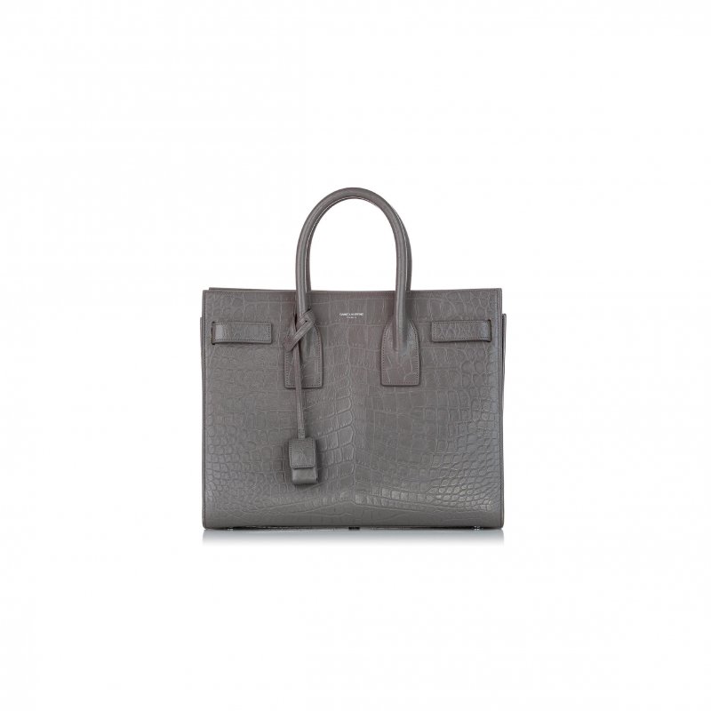 (image for) YSL SAC DE JOUR EMBOSSED LEATHER SATCHEL GREY 378299DND1N1202 (22*18*10.5cm)