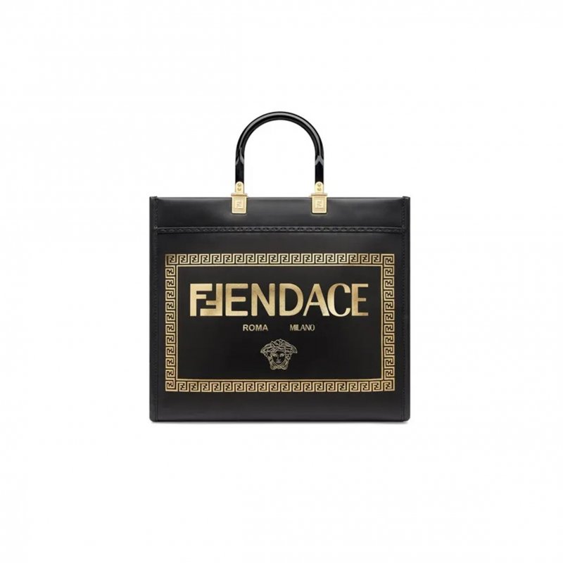 (image for) FENDI X VERSACE FENDACE CONVERTIBLE SUNSHINE SHOPPER TOTE 8BH386AJT0F0KUR (35*31*17m)