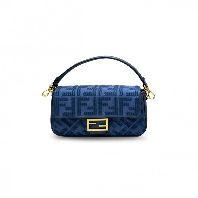 (image for) FENDI BAGUETTE FF DENIM BAG (27*15*6cm)