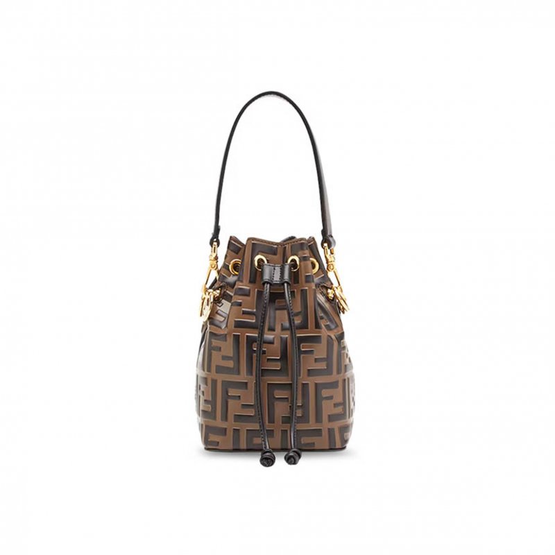(image for) FENDI MON TRÉSOR BUCKET BAG IN BROWN (18*12*10cm)