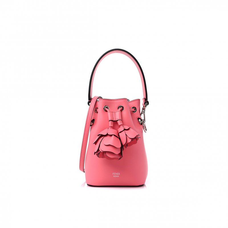 (image for) FENDI MON TRESOR 3D FLOWER BUCKET BAG LEATHER MINI (18*12*10cm)