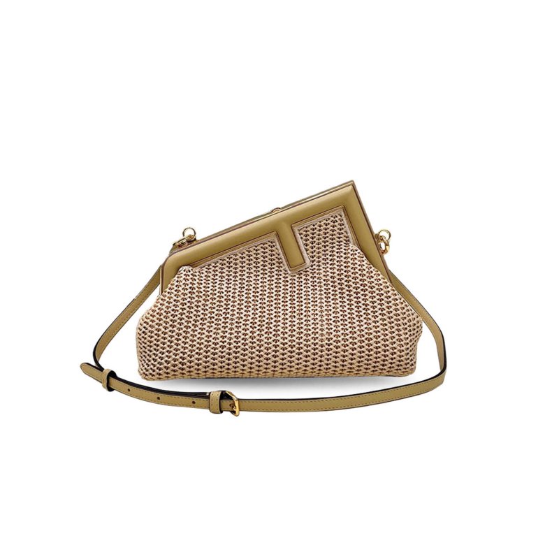 (image for) FENDI FIRST RAFFIA WOVEN BAG (26*18*9.5cm)