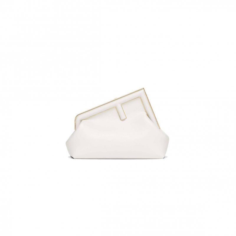 (image for) FENDI FIRST MIDI - WHITE LEATHER BAG 8BP137ABVEF0QVL (32.5*23.5*15cm)