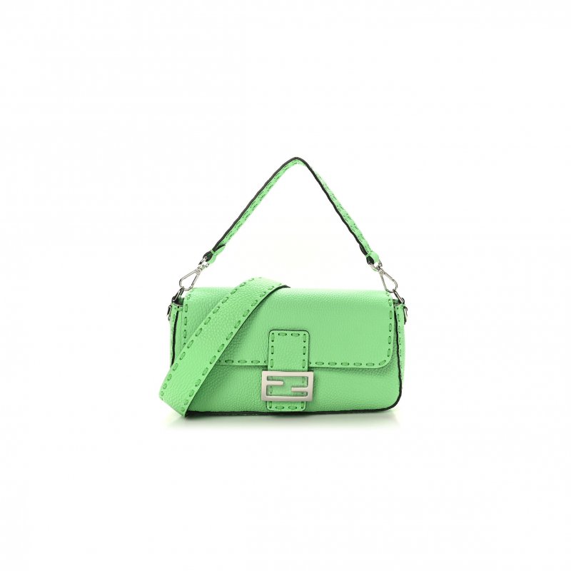 (image for) FENDI CUOIO ROMA SELLERISSIMA NAPPA SINTETICA TAPE STITCH BAGUETTE EDAMAME (27*15*6cm)