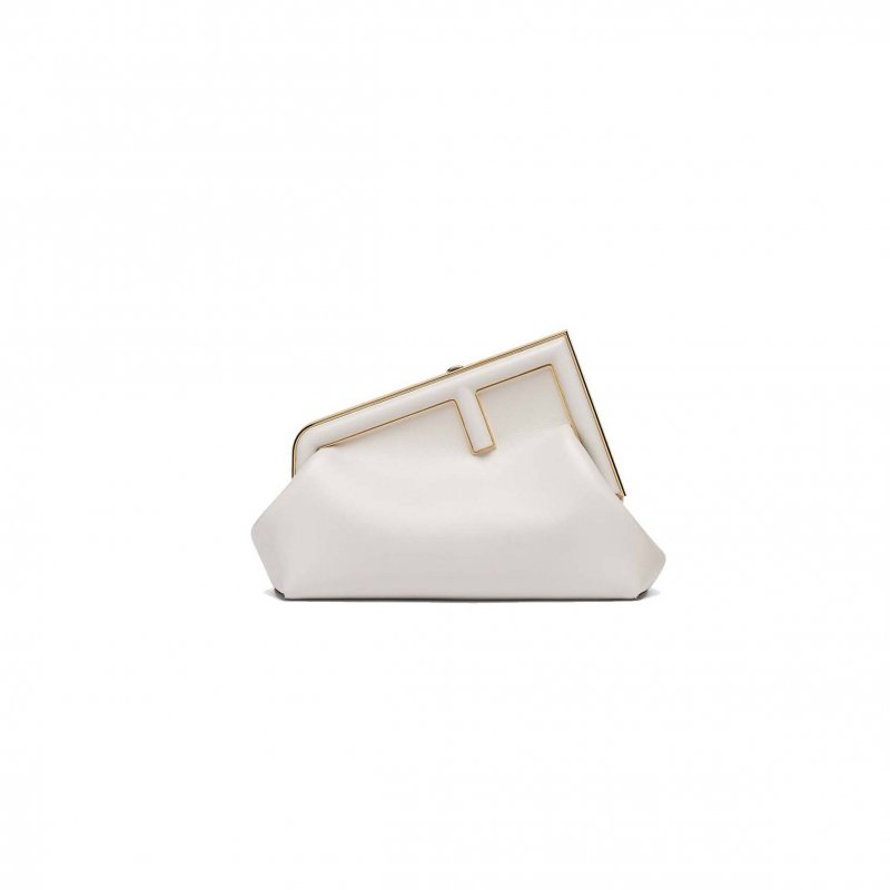 (image for) FENDI FIRST SMALL - LIGHT GRAY LEATHER BAG 8BP129ABVEF1C76 (26*18*9.5cm)