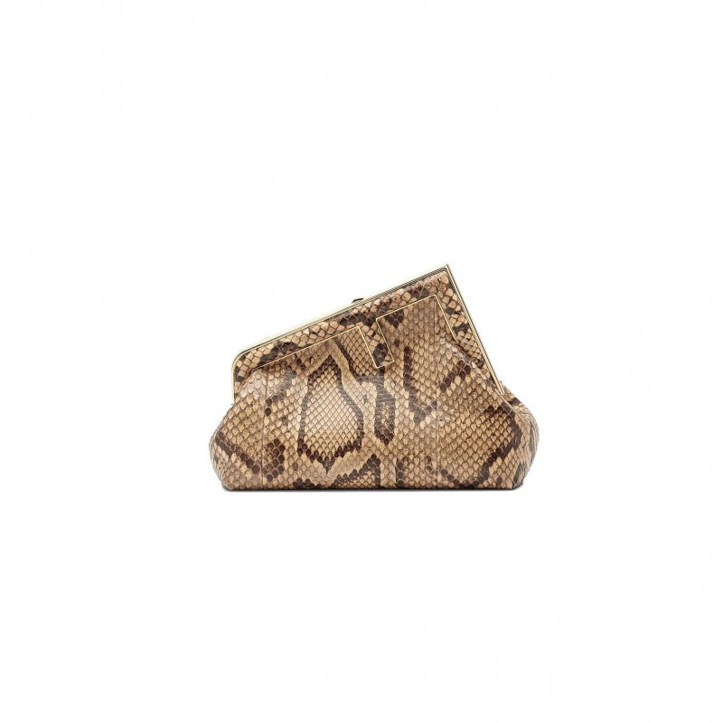 (image for) FENDI FIRST SMALL - BROWN PYTHON LEATHER BAG 8BP129A0ZFF0C89 (26*18*9.5cm)