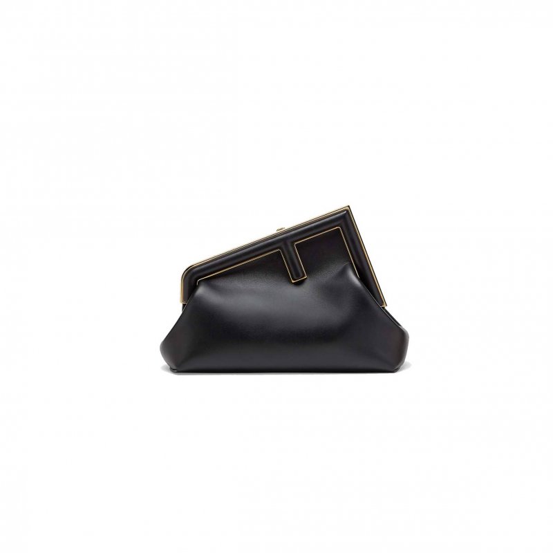 (image for) FENDI FIRST SMALL - BLACK LEATHER BAG 8BP129ABVEF0KUR (26*18*9.5cm)