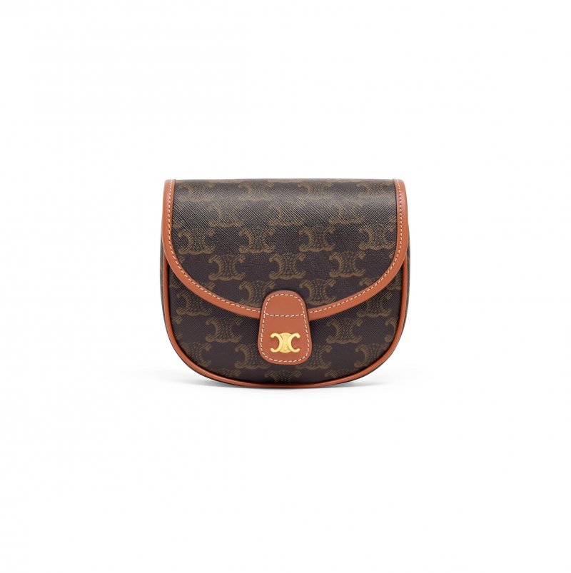 (image for) CELINE MINI BESACE IN TRIOMPHE CANVAS AND CALFSKIN 196702BZJ.04LU (15*11*4cm)