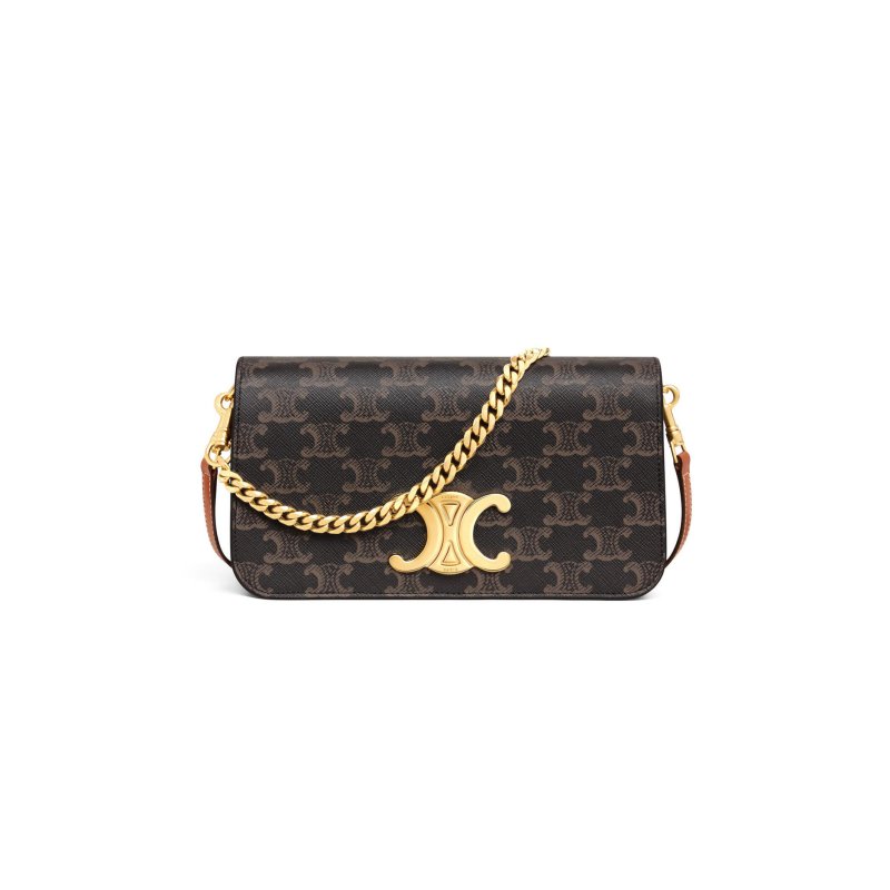 (image for) CELINE MULTIPOCHETTE IN TRIOMPHE CANVAS AND CALFSKIN 10L972DQB.04LU (20.5*11*4cm)