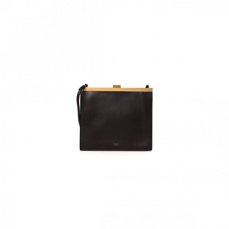 (image for) CELINE SMOOTH CALFSKIN MINI CLASP BAG BORDEAUX (23*20*3cm)