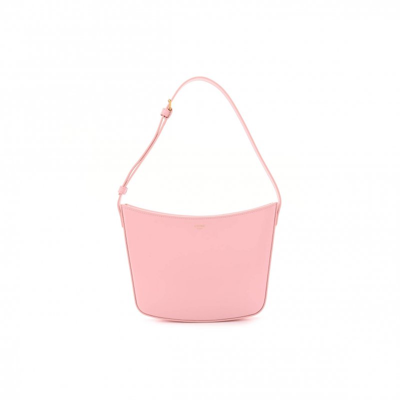 (image for) CELINE SHINY CALFSKIN MEDIUM CROQUE BAG PINK (20*16*3cm)