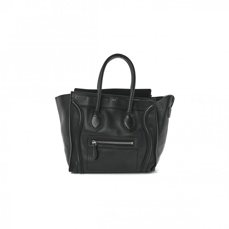 (image for) CELINE SMOOTH CALFSKIN MICRO LUGGAGE BLACK (26*26*14cm)