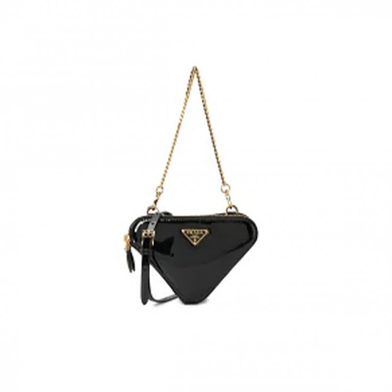 (image for) PRADA TRIANGLE-LOGO LEATHER MINI POUCH 1NR015 (15*10cm)
