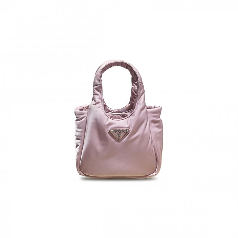 (image for) PRADA PINK RE-NYLON MINI PADDED SOFT TOTE 1BA359 (18*16*10cm)