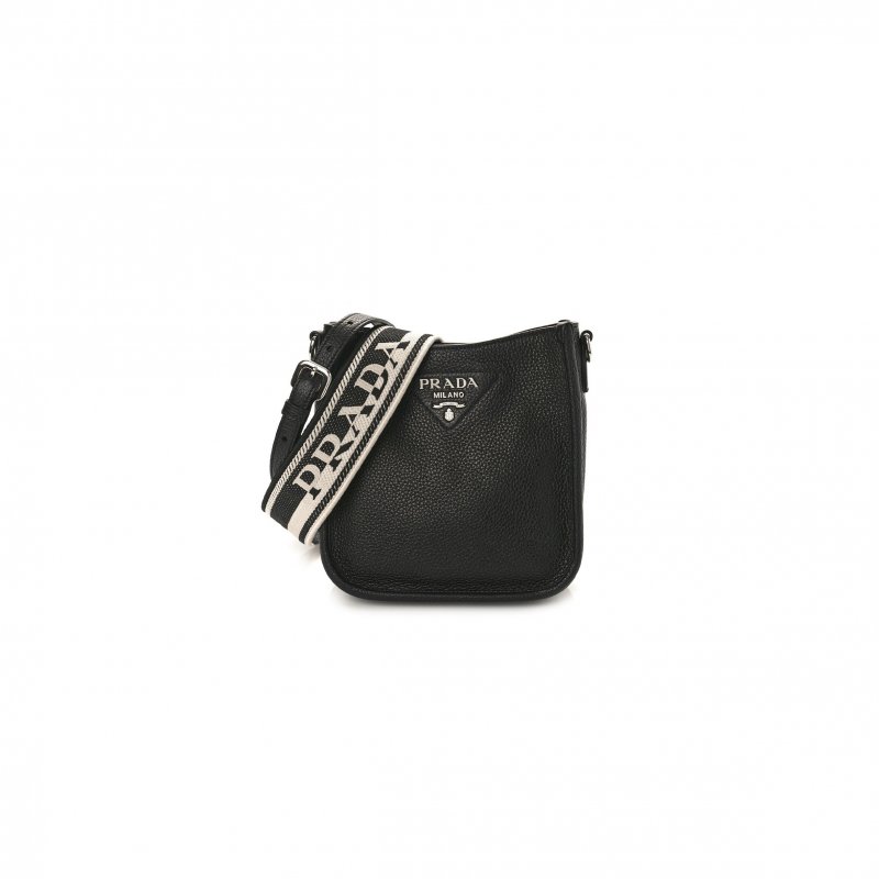 (image for) PRADA VITELLO DAINO SOFT MINI SHOULDER BAG BLACK (20*20*8cm)