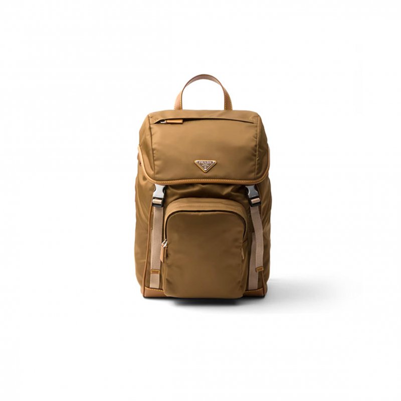 (image for) PRADA RE-NYLON AND LEATHER BACKPACK 2VZ135 F0594 (45*27*17cm)