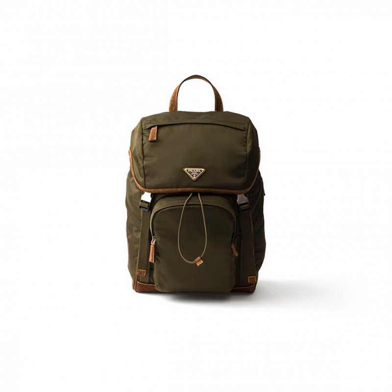 (image for) PRADA RE-NYLON AND LEATHER BACKPACK 2VZ135 (45*27*17cm)