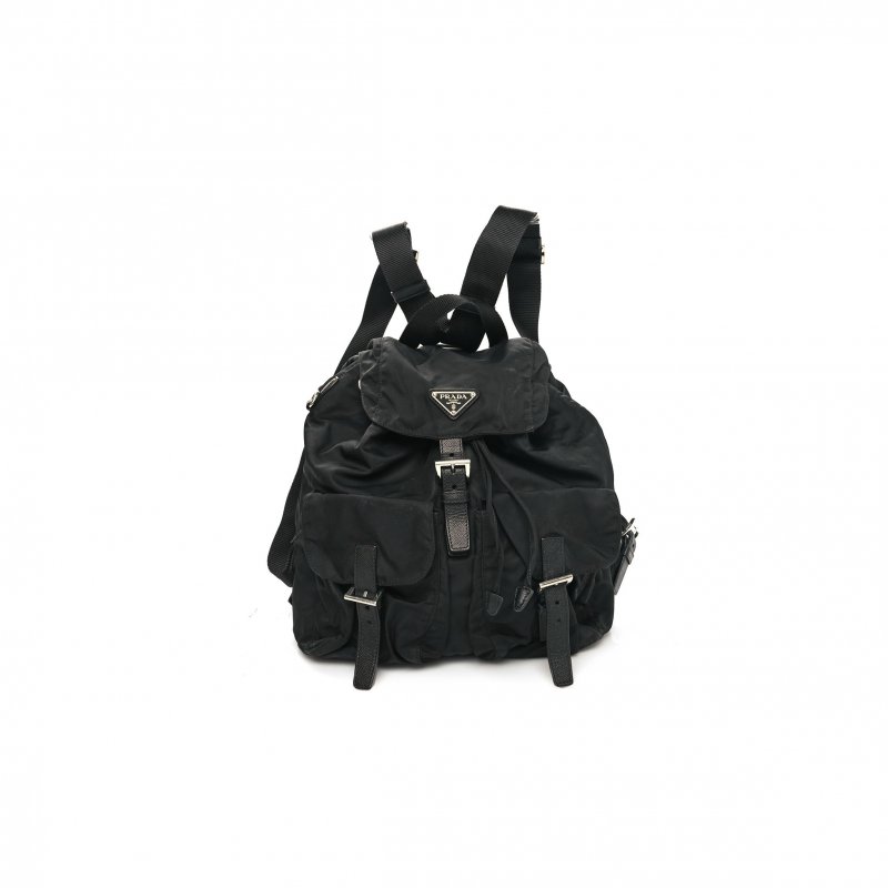 (image for) PRADA NYLON VELA MEDIUM BACKPACK BLACK (30*30*14cm)