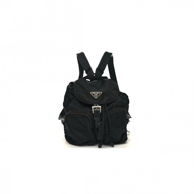 (image for) PRADA NYLON VELA SMALL BACKPACK BLACK (25*24*12cm)