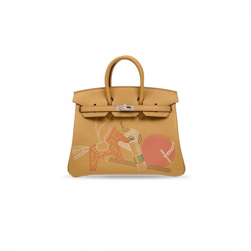 (image for) HERMES MASTER BIRKIN 25 SWIFT PALLADIUM HARDWARE (25*20*13cm)