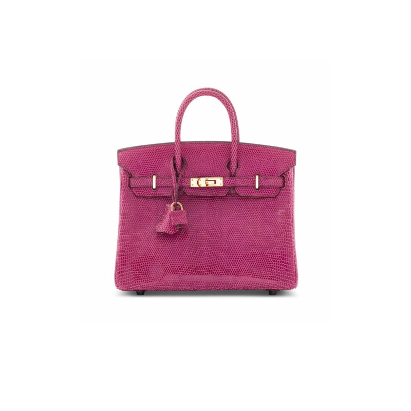 (image for) HERMÈS MASTER BIRKIN 25 LIZARD CANDY PINK GOLD BUCKLE H028352CA23 (25*20*13cm)