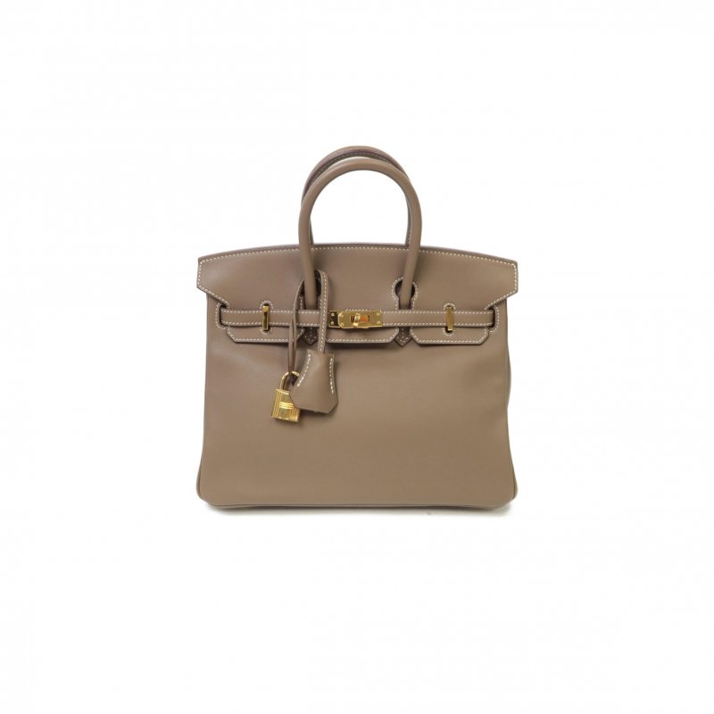 (image for) HERMES MASTER BIRKIN 25 SWIFT LEATHER ELEPHANT GREY GOLD BUCKLE 2161400204332 (25*20*13cm)