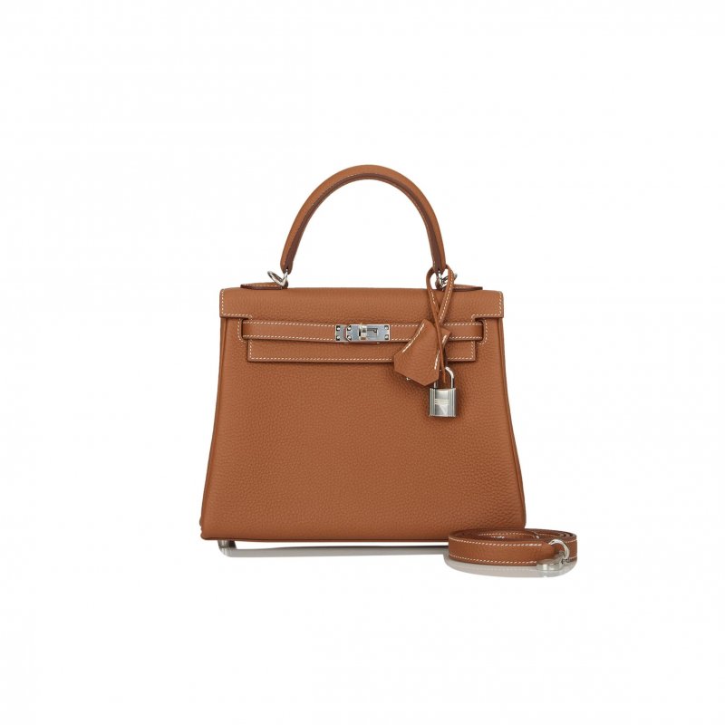(image for) HERMÈS MASTER KELLY RETOURNE 25 GOLD TOGO PALLADIUM HARDWARE (25*17*7cm)