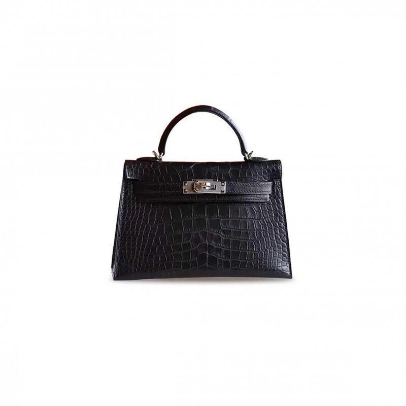 (image for) HERMÈS MASTER MINI KELLY II ALLIGATOR MATT NOIR (19*12*5.5cm)