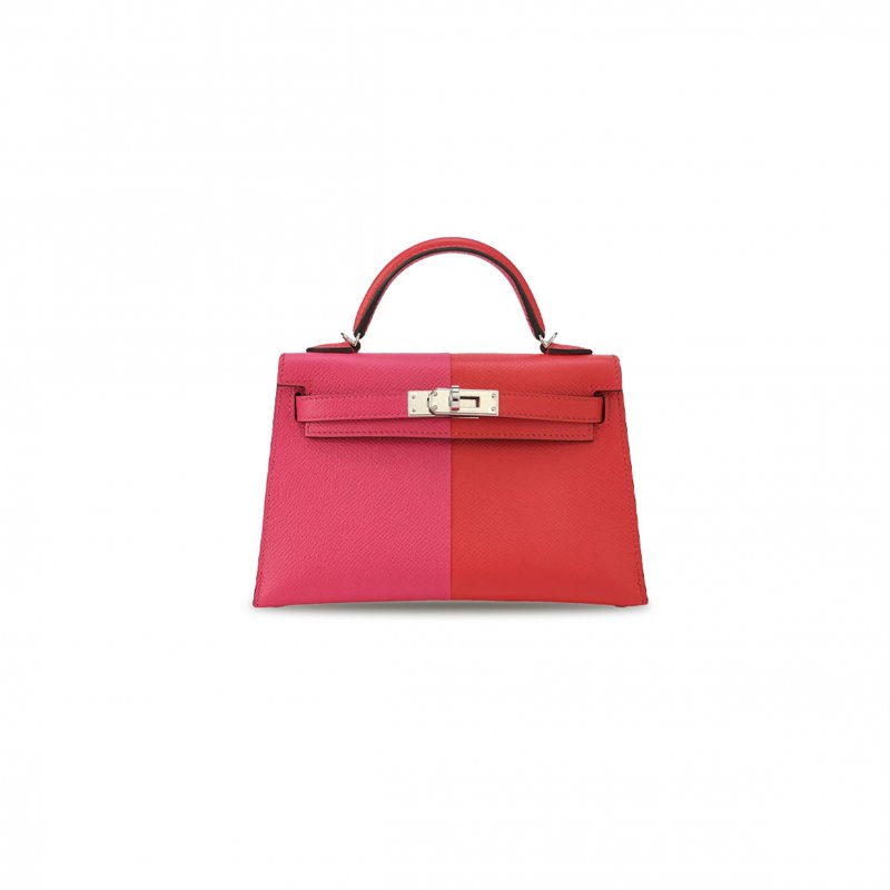 (image for) HERMÈS MASTER MINI KELLY II RED IN LEATHER EPSOM THREE COLOR COMBINATIONS (19*12*5.5cm)