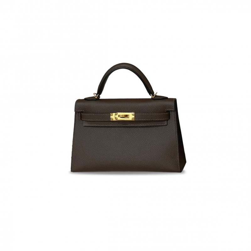 (image for) HERMÈS MASTER MINI KELLY BAG II EBONY EPSOM GOLD BUCKLE (19*12*5.5cm)