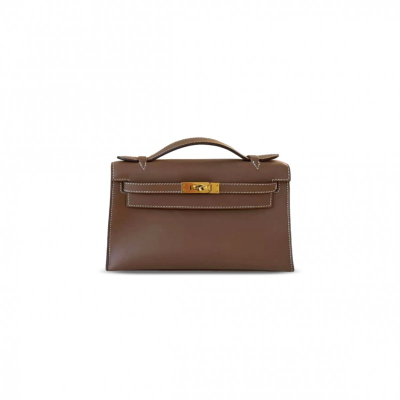 (image for) HERMES MASTER KELLY POCHETTE BOX GOLD HARDWARE (22*14*7cm)
