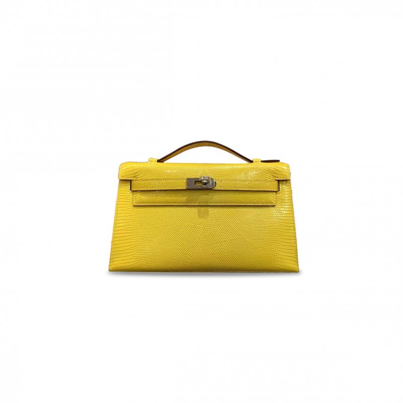 (image for) HERMÈS MASTER MINI KELLY BAG LIZARD SKIN AMBER GOLD BUCKLE (22*14*7cm)