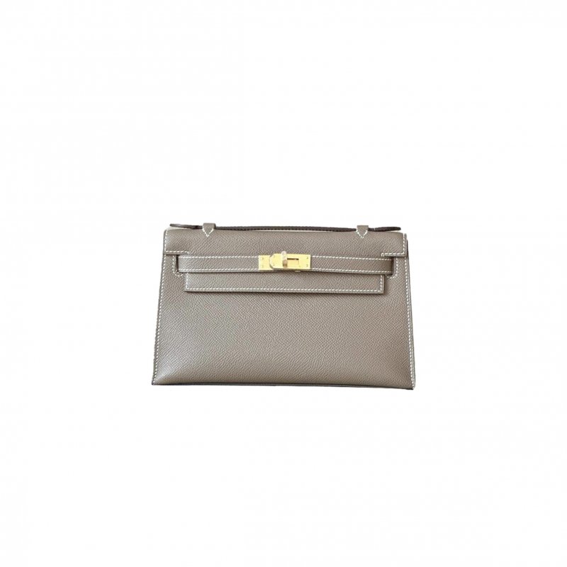 (image for) HERMES MASTER MINI KELLY EPSOM CK18 ETOUPE ELEPHANT GRAY (22*14*7cm)
