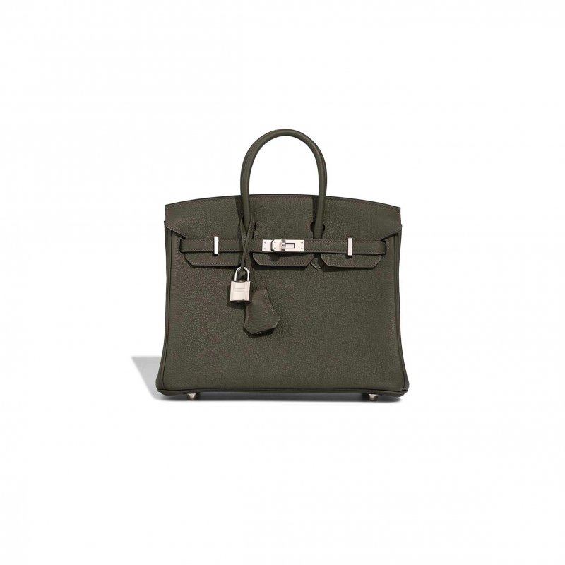 (image for) HERMÈS BIRKIN 25 TOGO VERT DE GRIS (25*20*13cm)