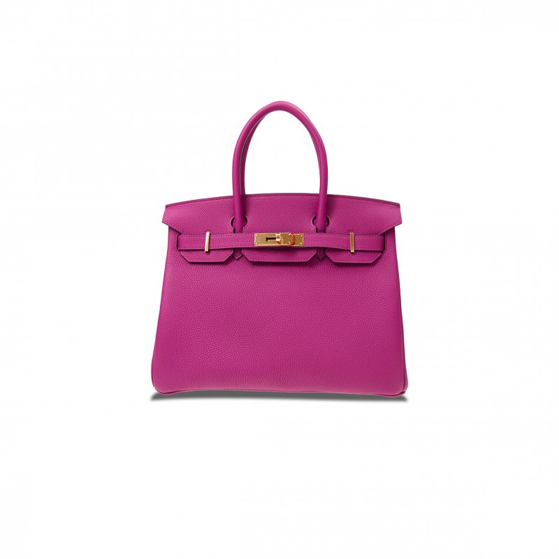 (image for) HERMÈS BIRKIN 25 SWIFT LEATHER ROSE PURPLE GOLD BUCKLE H049362CK14 (25*20*13cm)