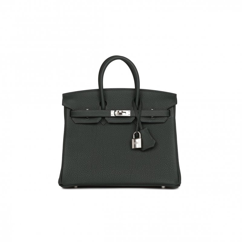 (image for) HERMES BIRKIN 25 VERT FONCE TOGO HARDWARE HANDMADE (25*20*13cm)