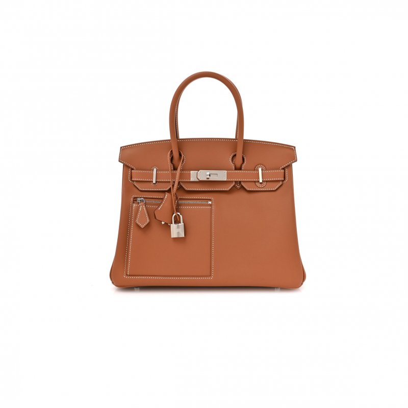 (image for) HERMES SWIFT COLORMATIC UNI BIRKIN 30 GOLD (30*25*15cm)