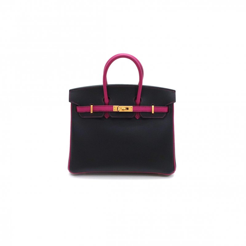 (image for) HERMES BIRKIN 30 EPSOM BLACK AND ROSE RED GOLD BUCKLE H028369CK19 (30*23*15cm)