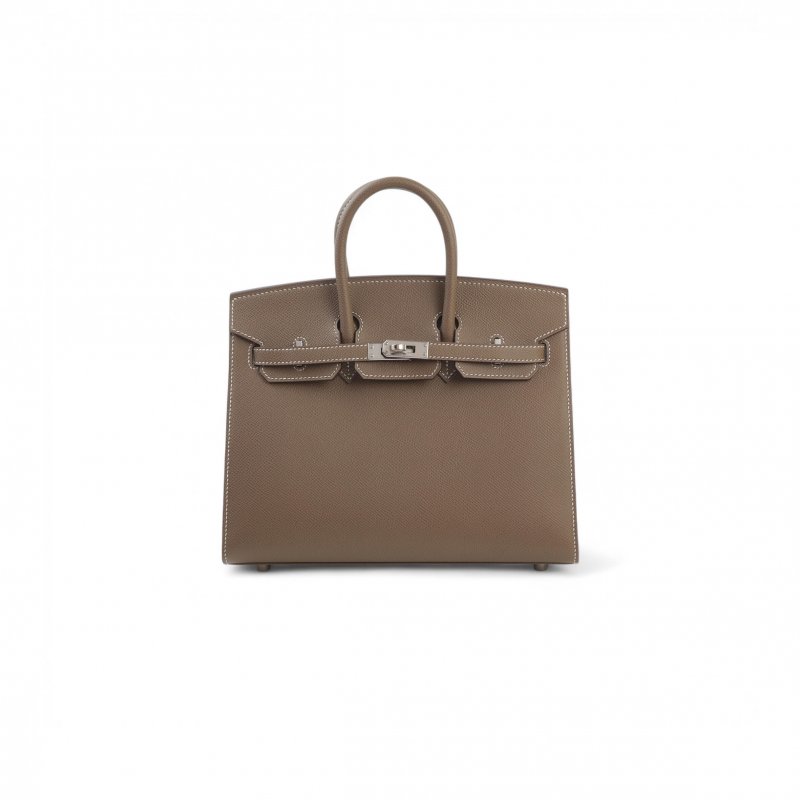 (image for) HERMES BIRKIN 30 EPSOM LEATHER ELEPHANT GREY SILVER BUCKLE HANDBAG H028369CK18 (30*23*15cm)