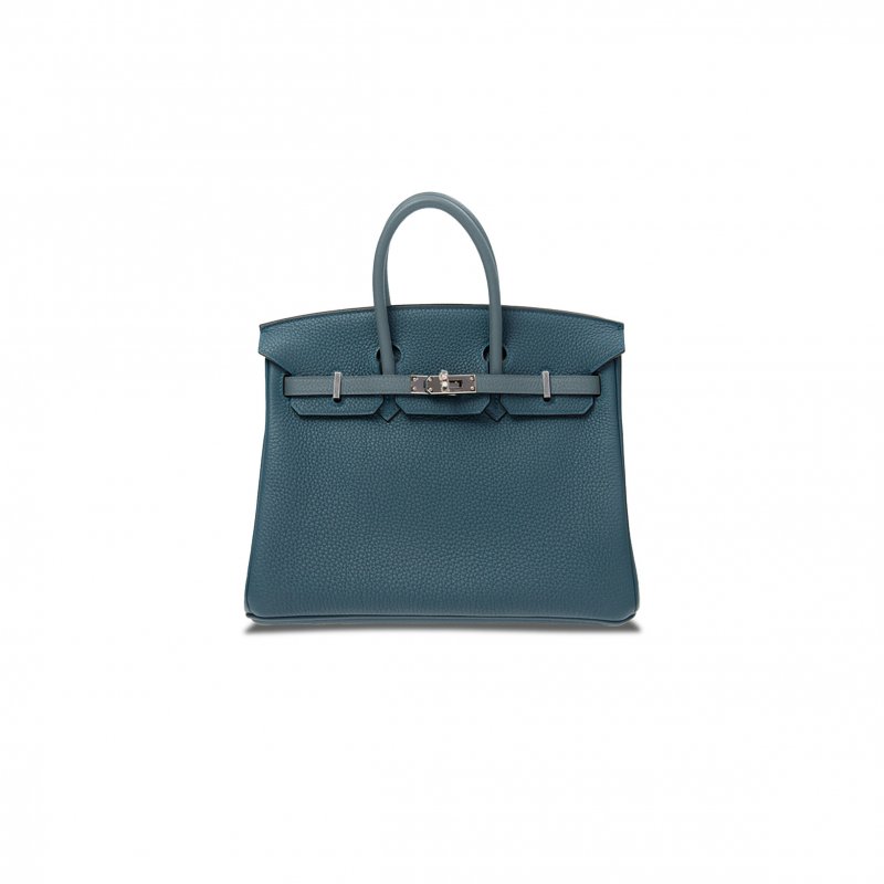(image for) HERMES BIRKIN 30 EPSOM LEATHER CYPRESS GREEN AND ALMOND GREEN SILVER BUCKLE BK251PTGSS (30*23*15cm)