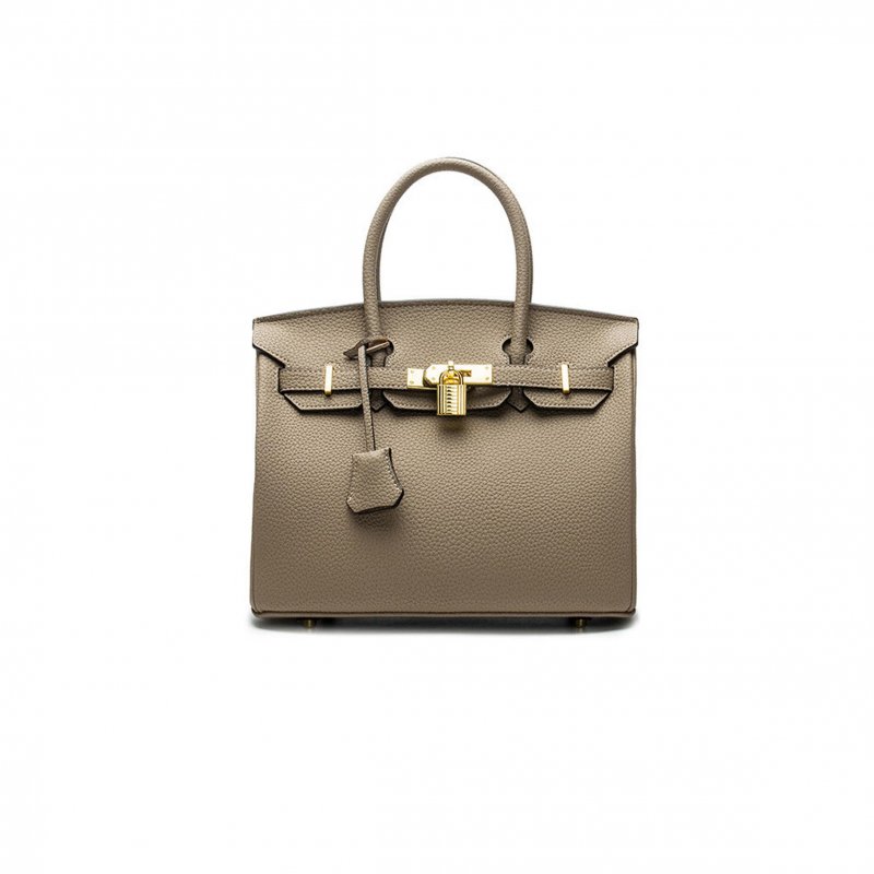 (image for) HERMES BIRKIN 30 TOGO LEATHER TURTLEDOVE GREY GOLD BUCKLE HANDBAG 970384942 (30*20*13cm)