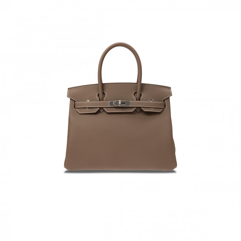 (image for) HERMES BIRKIN 30 ELEPHANT GREY HANDBAG BK3018TGSS (30*23*15cm)