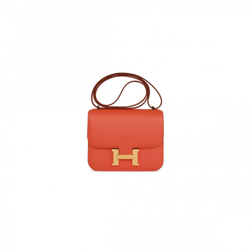 (image for) HERMES CONSTANCE 18 ORANGE SWIFT GOLD HARDWARE 39867983593566 (18cm)