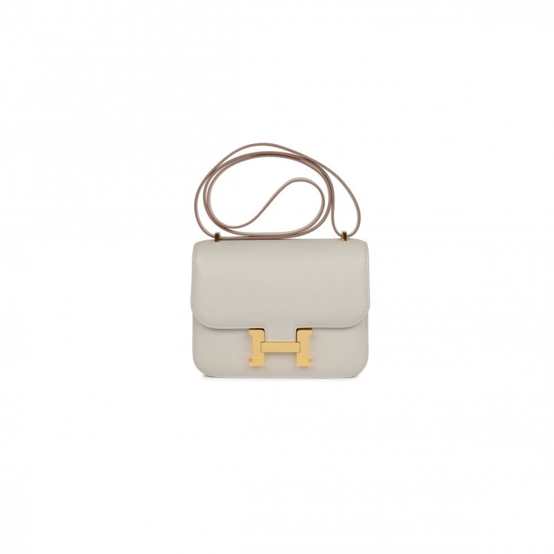 (image for) HERMES CONSTANCE 18 GRIS PERLE SWIFT GOLD HARDWARE (18cm)
