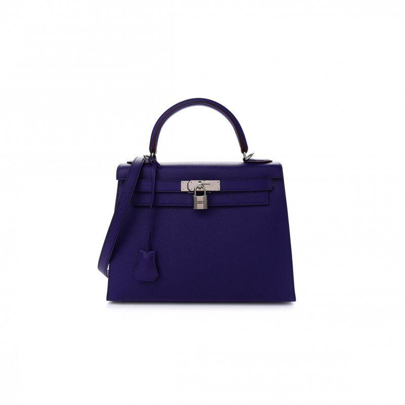 (image for) HERMÈS EPSOM KELLY SELLIER 25 BLEU ELECTRIQUE (25*17*7cm)